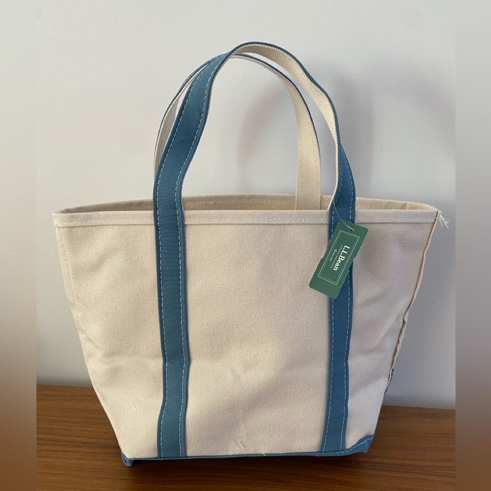 LAST ONE LL Bean Boat and Tote Bag in slate blue new